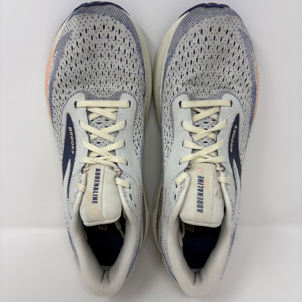 Brooks Adrenaline GTS 24 Womens Size 10 Grey Blue Peach Athletic Running Shoes - Picture 5 of 8